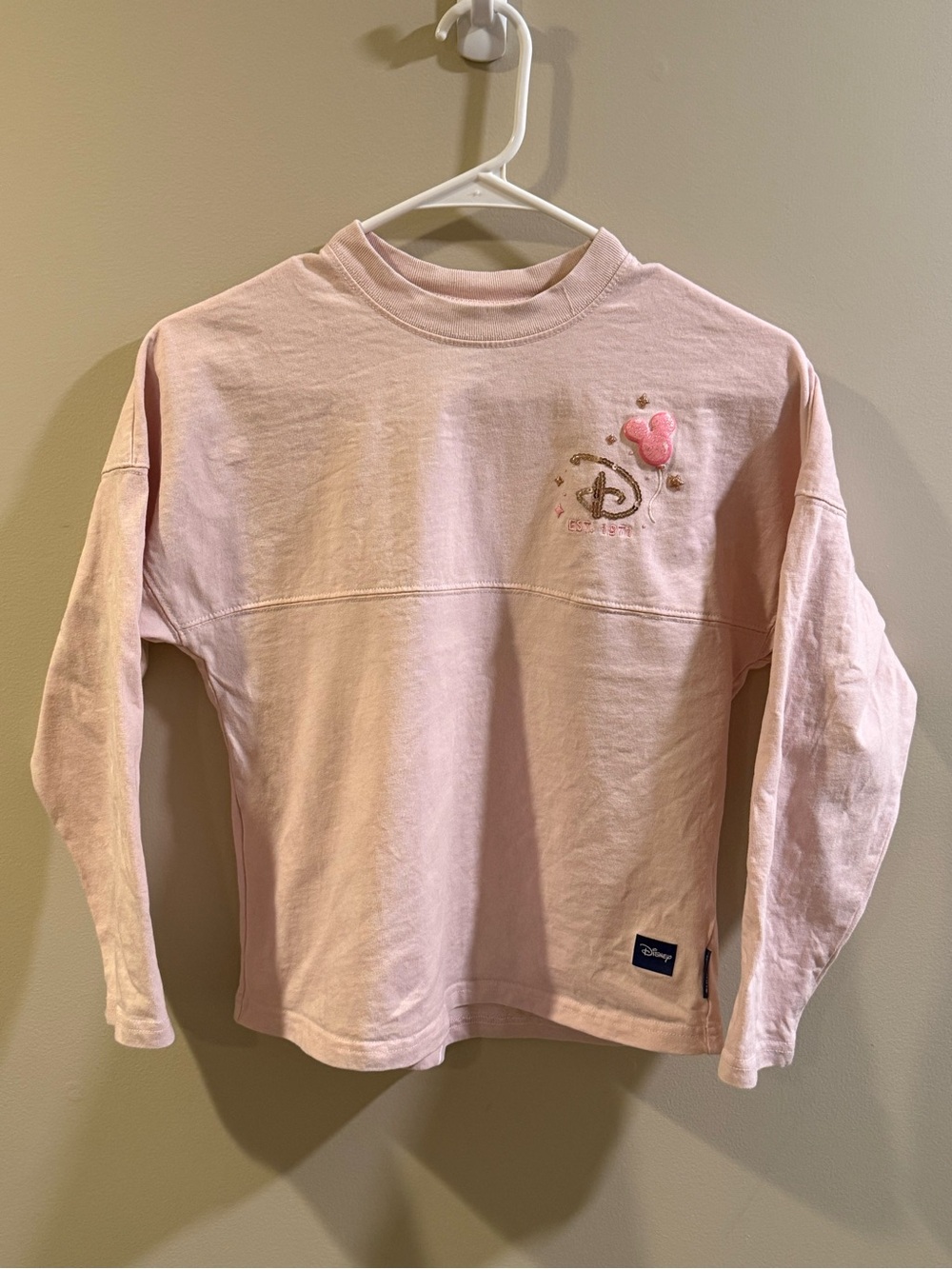 Disney Pink Girls' Long-Sleeve Sweatshirt with Heart Detail